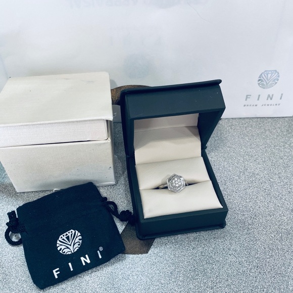Fini Jewelry Jewelry - Stunning Affordable Diamond 18k White Gold Ring